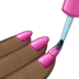 💅🏿 nail polish: dark skin tone display on Facebook